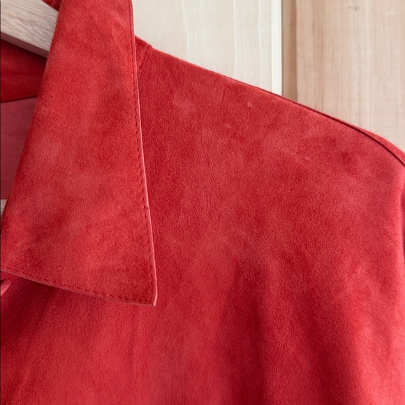 Lafayette 148 New York 100% Lamb Suede Button Down - Picture 10 of 16